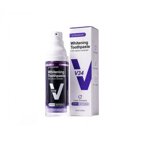 Отбеливающая зубная паста-корректор KORMESIC V34 Whitening Toothpaste 35 мл оптом-1