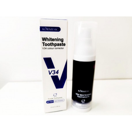 Отбеливающая зубная паста-корректор KORMESIC V34 Whitening Toothpaste 35 мл оптом-5