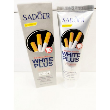 Отбеливающая зубная паста SADOER Smokes Stains White Plus от зубного налета 100 г оптом-3