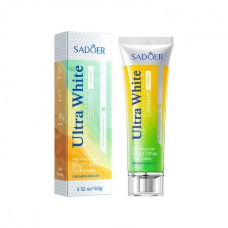 Отбеливающая зубная паста SADOER Ultra White с экстрактом мяты и лимона 100 г оптом-1