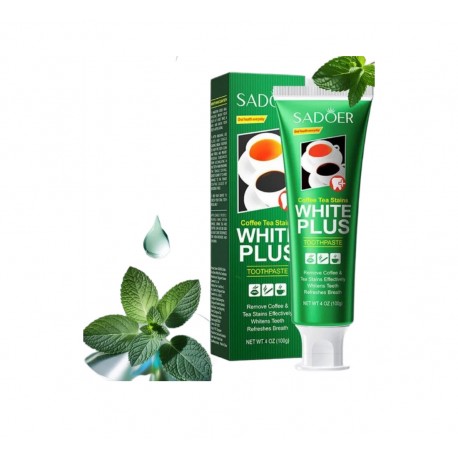 Отбеливающая зубная паста SADOER White Plus с мятным вкусом 100 г оптом