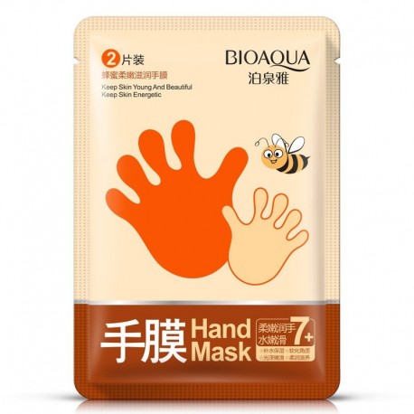 Косметическая маска для рук Bioaqua Hand Mask с медом 2 шт  оптом