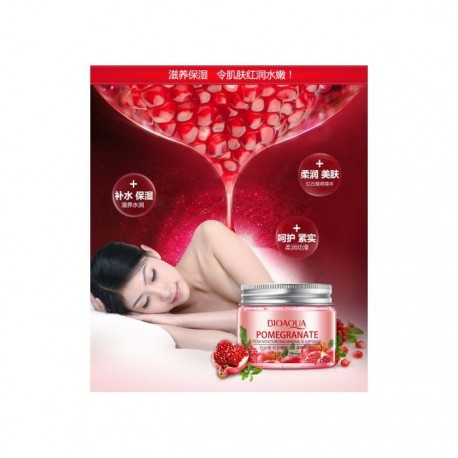 Маска для лица Bioaqua Pomegranate Fresh Moisturizing Mineral Sleep Mask 120 г  оптом-6