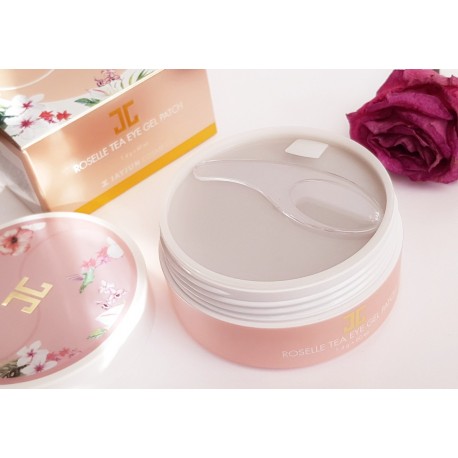 Гидрогелевые патчи с цветами гибискуса Jayjun Roselle Tea Eye Gel Patch 60 шт  оптом-5