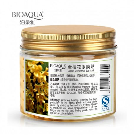 Патчи для кожи вокруг глаз Bioaqua с лепестками золотого османтуса 80 шт  оптом-1