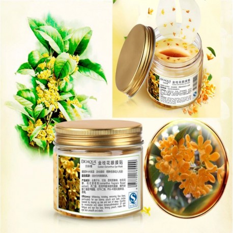 Патчи для кожи вокруг глаз Bioaqua с лепестками золотого османтуса 80 шт  оптом-5