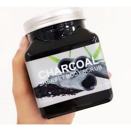 Скраб для тела Wokali Charcoal Sherbet Body Scrub 350 мл  оптом-3