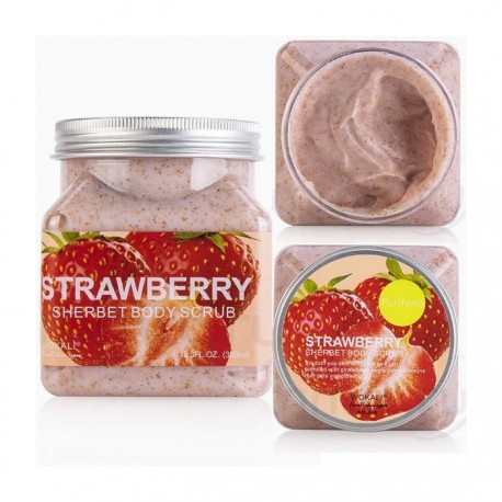 Скраб для тела Wokali Strawberry Sherbet Body Scrub 350 мл  оптом-3