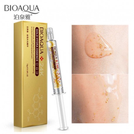 Сыворотка для лица Bioaqua Gold Hydra Essence с частицами золота и гиалуроновой кислотой 10 мл  оптом-6