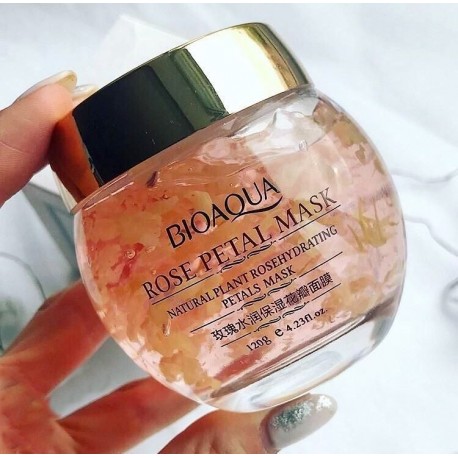 Увлажняющая маска для лица Bioaqua Rose Petal Mask с лепестками роз 120 г  оптом-3