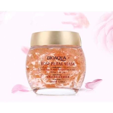 Увлажняющая маска для лица Bioaqua Rose Petal Mask с лепестками роз 120 г  оптом-4