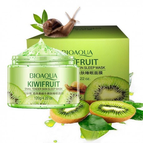 Увлажняющая маска для лица Bioaqua Kiwifruit Snail Tender Skin Sleep Mask 120 г  оптом-3