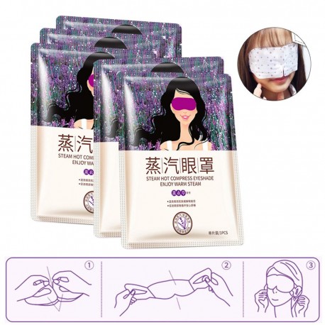 Горячая маска на глаза Bioaqua Bioaqua Steam Hot Compress Eyeshade Enjoy Warm Steam с лавандой 1 шт  оптом-2