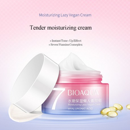 Крем для лица увлажняющий Bioaqua 7 Moisturizing Lazy Vegan Cream 50 г  оптом-6
