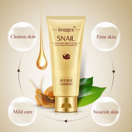 Крем-пенка для умывания Улитка Bioaqua Cleanser Snail Images 100 мл  оптом-2