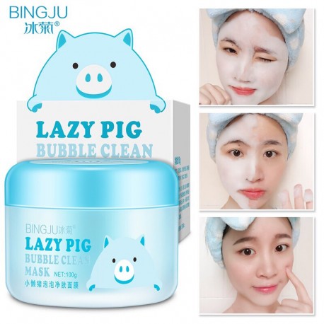Маска для лица BINGJU Lazy Pig Bubble Clean Mask 100 г  оптом-2
