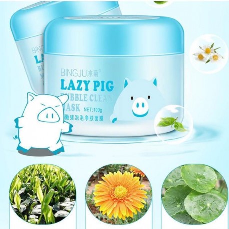 Маска для лица BINGJU Lazy Pig Bubble Clean Mask 100 г  оптом-4