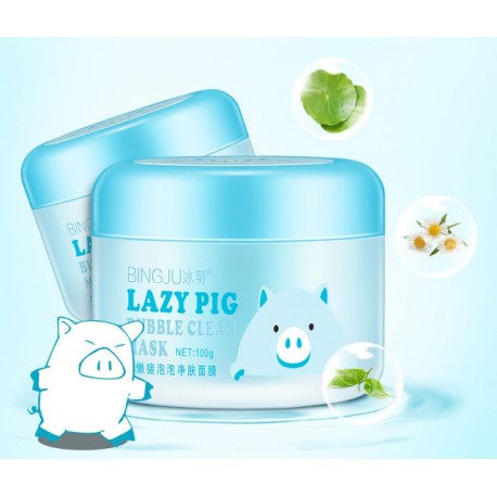 Маска для лица BINGJU Lazy Pig Bubble Clean Mask 100 г  оптом-5