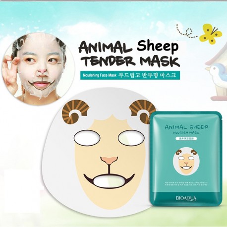 Маска для лица Bioaqua Animal Sheep Nourish Mask 30 г  оптом-4