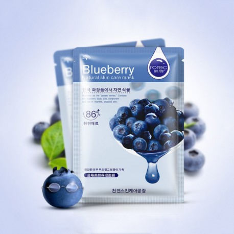 Маска для лица Rorec Natural Skin Blueberry Mask с экстрактом голубики 30 г  оптом-1