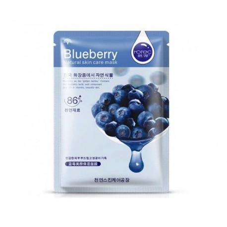 Маска для лица Rorec Natural Skin Blueberry Mask с экстрактом голубики 30 г  оптом
