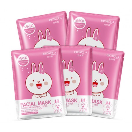 Маска Bioaqua Fasial Animal Mask с эссенцией вишневого цвета 30 мл  оптом-1