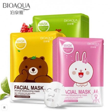 Маска Bioaqua Facial Mask Animal с эссенцией зеленого чая 30 г  оптом-2