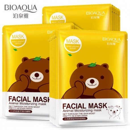 Маска Bioaqua Facial Mask Animal с эссенцией зеленого чая 30 г  оптом-1