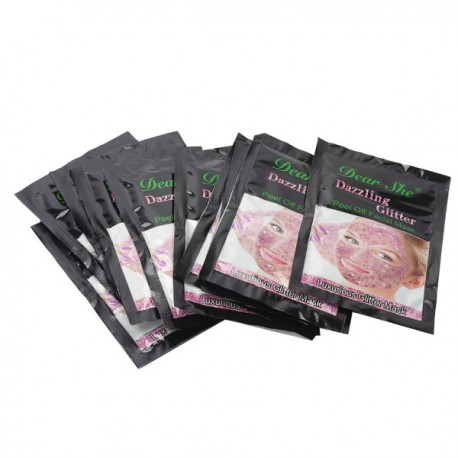 Маска для лица Dear She Peel Off Facial Mask Glitter розовое золото 10 шт  оптом-2