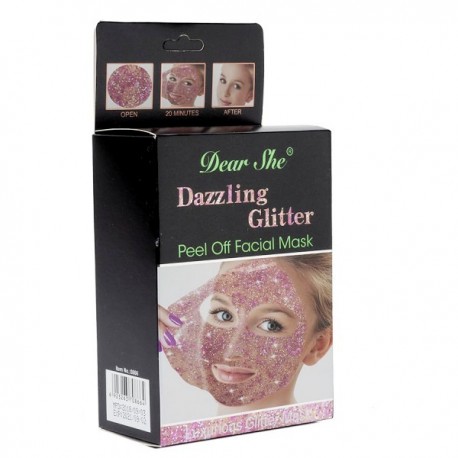 Маска для лица Dear She Peel Off Facial Mask Glitter розовое золото 10 шт  оптом