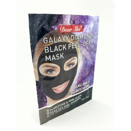 Маска-пилинг для лица Dear She Galaxy Diamond Black Peel-Off Mask 10 шт  оптом-1