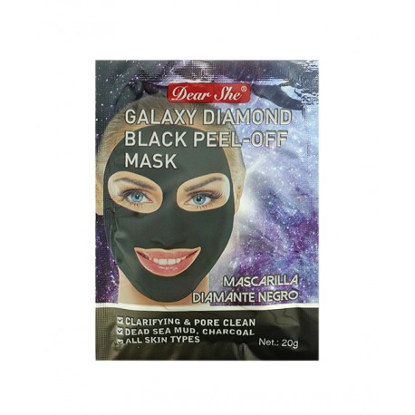 Маска-пилинг для лица Dear She Galaxy Diamond Black Peel-Off Mask 10 шт  оптом