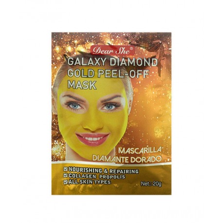 Маска-пилинг для лица Dear She Galaxy Diamond Gold Peel-Off Mask 10 шт  оптом