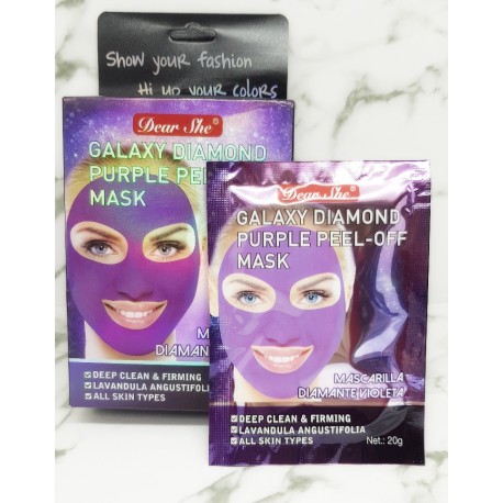 Маска-пилинг для лица Dear She Galaxy Diamond Purple Peel-Off Mask 10 шт  оптом-1