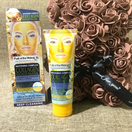 Маска-пленка с коллагеном и золотом Fruit of the Wokali Collagen Gold Mask 120 мл  оптом-3
