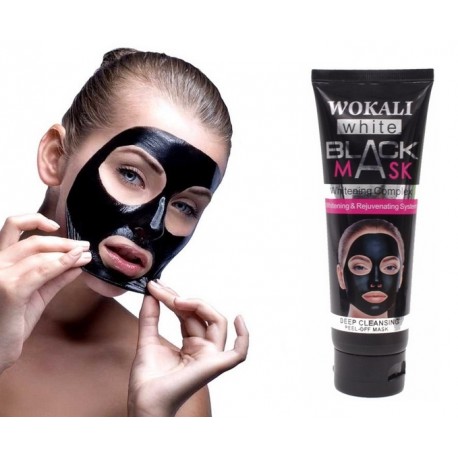 Отшелушивающая черная маска-пленка Wokali Black Mask White для очищения пор 130 г  оптом-2