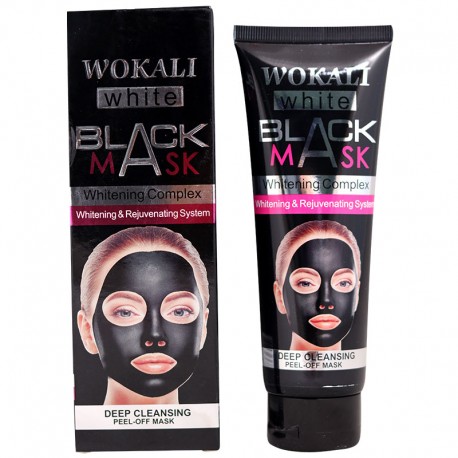 Отшелушивающая черная маска-пленка Wokali Black Mask White для очищения пор 130 г  оптом