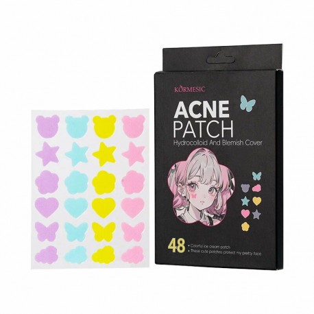 Пластыри для лица ACNE PATCH от прыщей 4 цвета, 48 шт  оптом