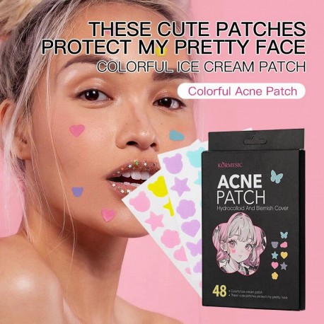 Пластыри для лица ACNE PATCH от прыщей 4 цвета, 48 шт  оптом-6