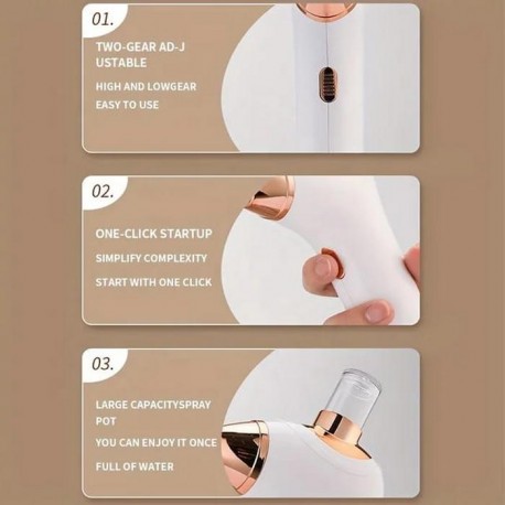 Ручной кислородный инжектор нано-спрей MGE-410 для увлажнения лица  оптом-10