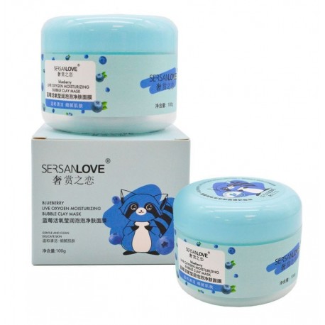 Маска для лица пузырьковая Sersanlove Blueberry 100 гр  оптом-1
