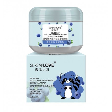 Маска для лица пузырьковая Sersanlove Blueberry 100 гр  оптом