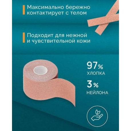 Кинезиологический ТЕЙП для лица и тела 5 м  оптом-5