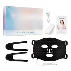 Гибкая силиконовая маска Silcone LED Mask для лица, 7 цветов, против акне