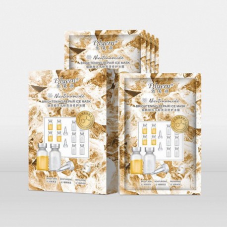 Тканевая маска для лица Dlyern Nicotinamide Brightening Repair Ice Mask 1 шт  оптом-1