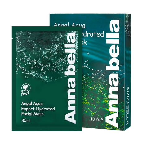 Универсальная тканевая маска Annabella Angel Aqua Hidrated Facial Mask с морскими водорослями   оптом-1