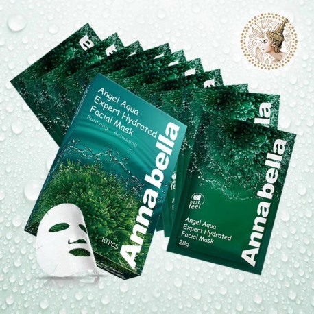 Универсальная тканевая маска Annabella Angel Aqua Hidrated Facial Mask с морскими водорослями   оптом-2