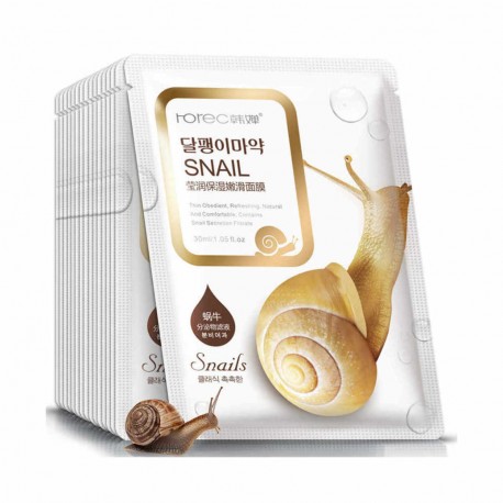Увлажняющая тканевая маска для лица Rorec Snail Mask с муцином улитки 30 г  оптом-1
