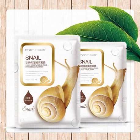 Увлажняющая тканевая маска для лица Rorec Snail Mask с муцином улитки 30 г  оптом-4