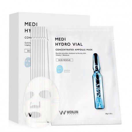 Увлажняющая тканевая маска Wonjin Effect Medi Hydro Vial с гиалуроновой кислотой  оптом-1
